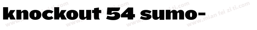 knockout 54 sumo字体转换